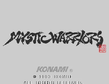 Mystic Warriors (Europe ver EAA) screen shot title